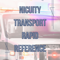 NICUity Transport Rapid Reference Pocket Guide