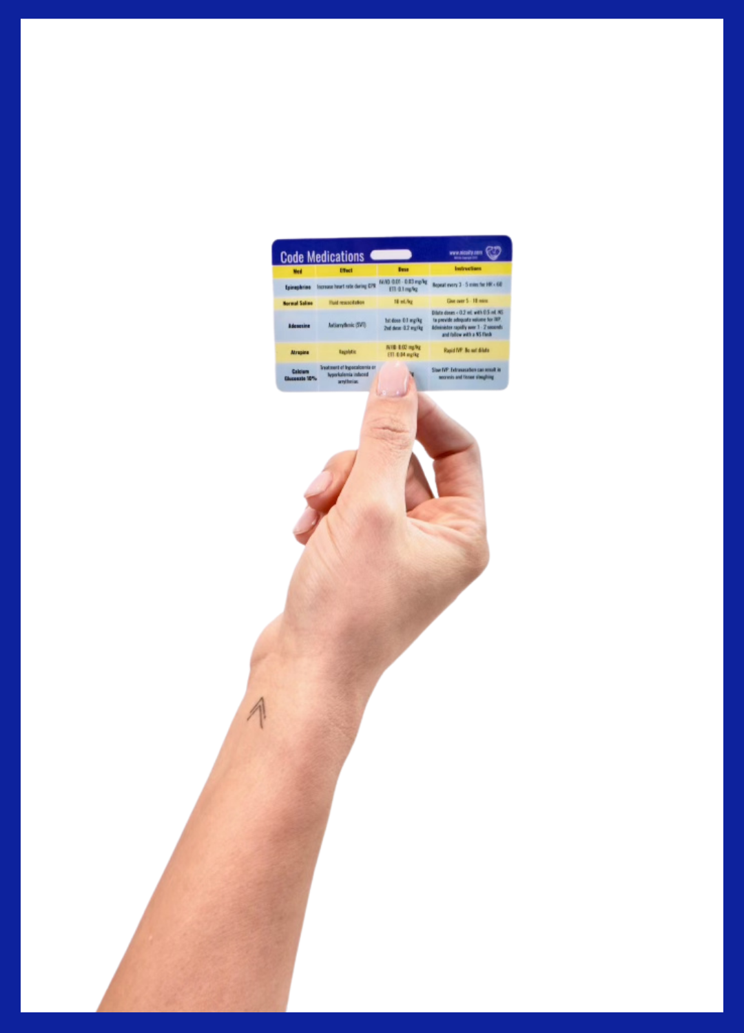 Nicu Code NICU Code Medications Badge Reference Card · NICUity