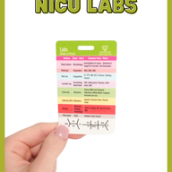 NICU Lab Values & Order of Draw Badge Card